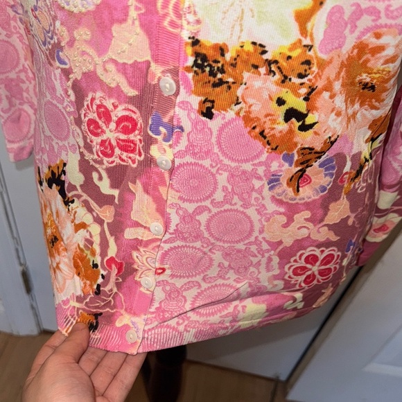 BCBGMaxAzria Pink Floral Button Down Shirt - Picture 7 of 17